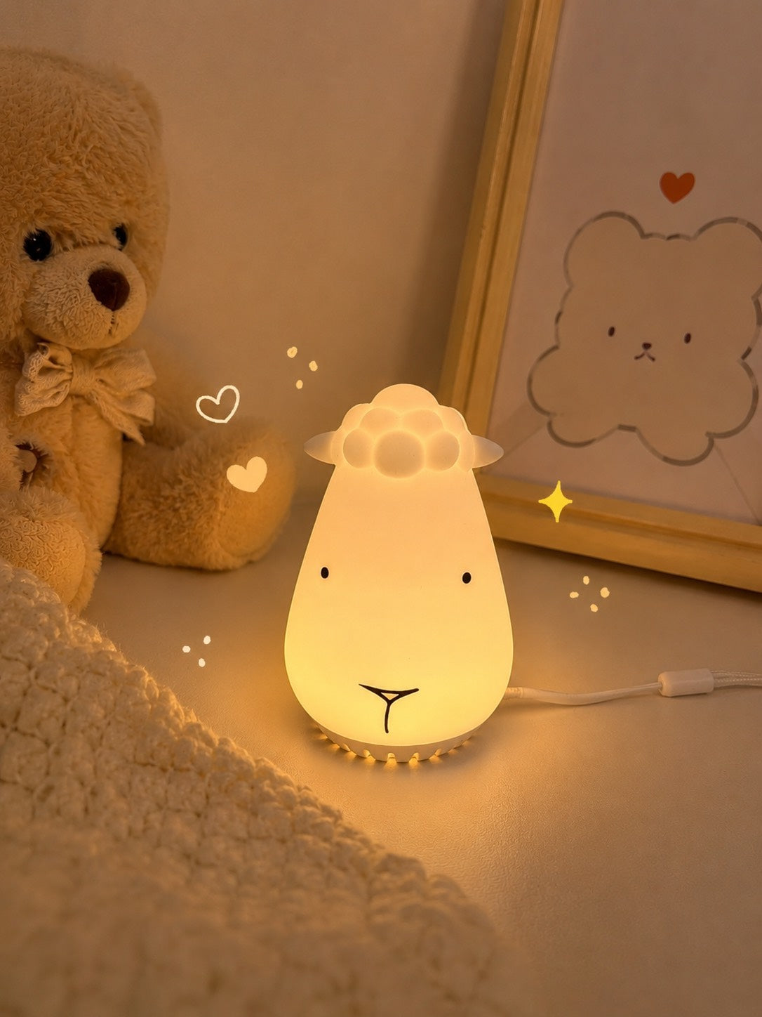 抱抱羊音樂小夜燈