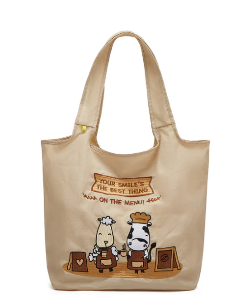 手提刺繡包(咖啡砂礫)