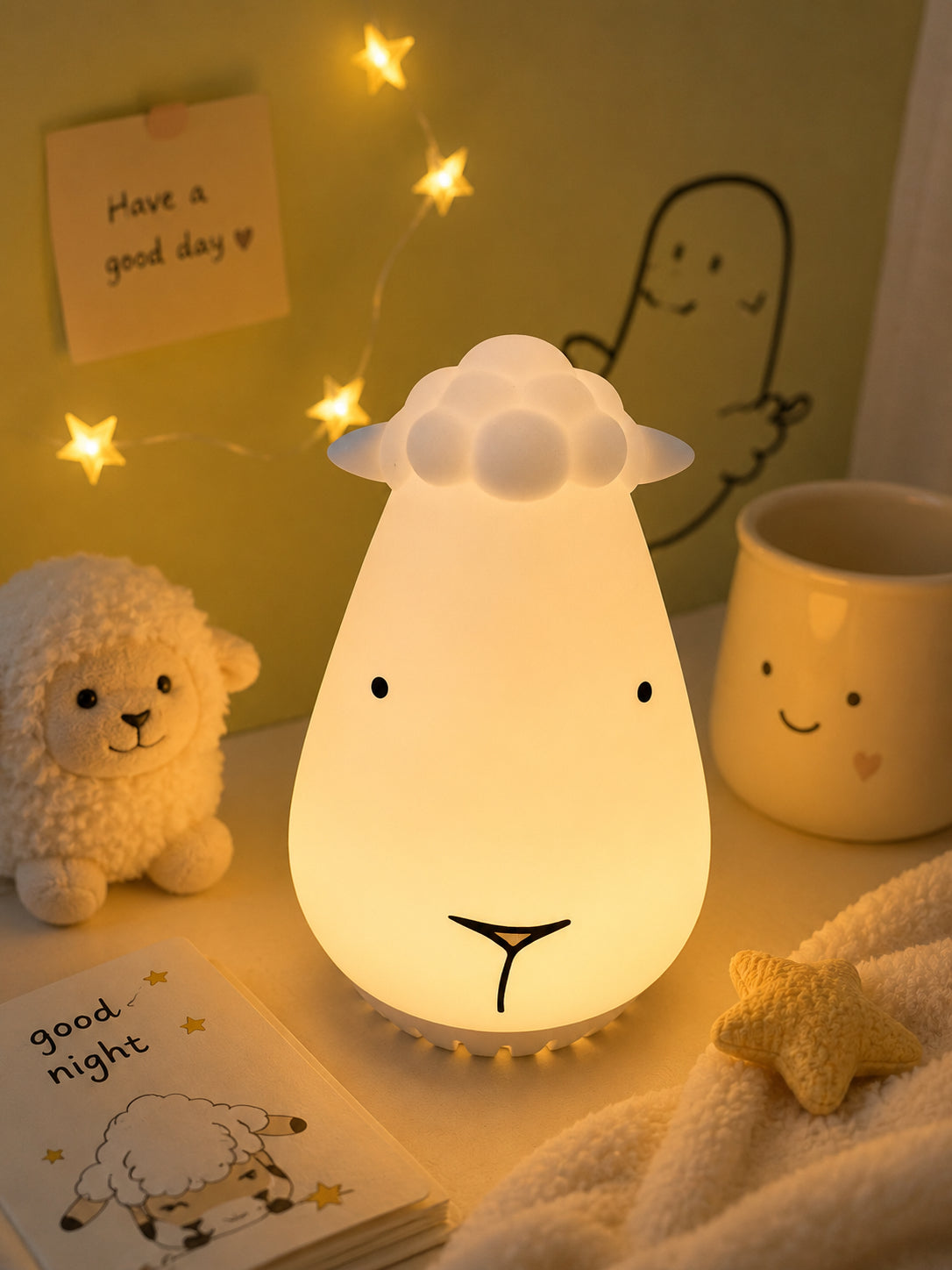 抱抱羊音樂小夜燈