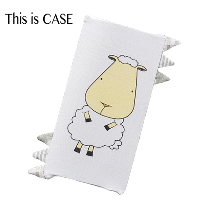 BED-TIME BUDDY™ 白色抱抱羊安撫抱枕替換套(灰邊）
