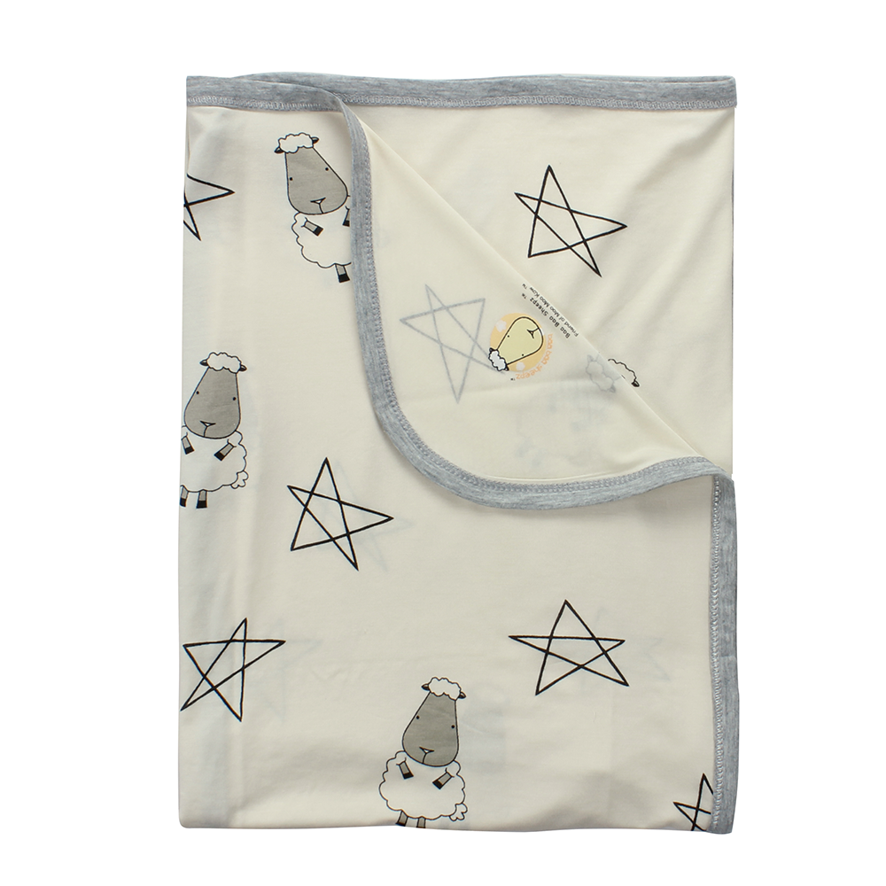 黃色星星羊單層被毯(110X160cm)