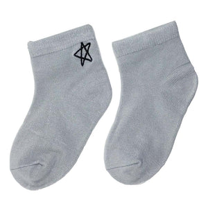 灰色星星羊幼童短襪(6-12月、12-24月、2-3歲)