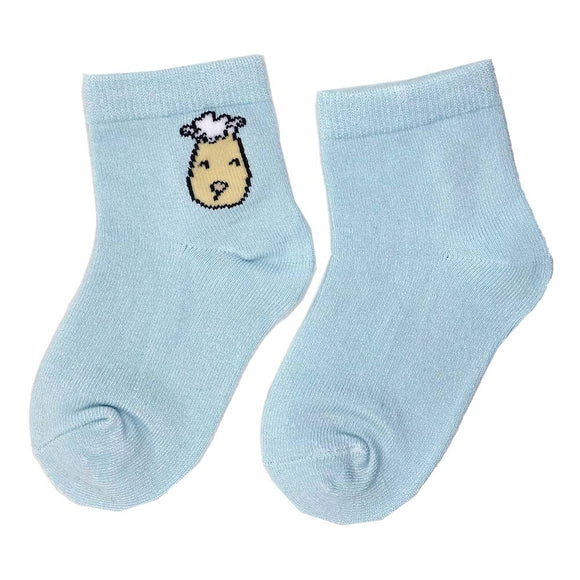 藍色抱抱羊短襪(6-12月、12-24月、2-3歲)