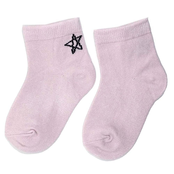 粉色星星羊短襪(6-12月、12-24月、2-3歲)