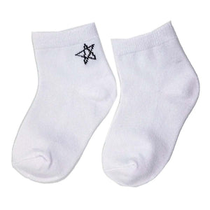 白色星星羊短襪(6-12月、12-24月、2-3歲)