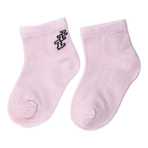 粉色ZZZ短襪(6-12月、12-24月、2-3歲)
