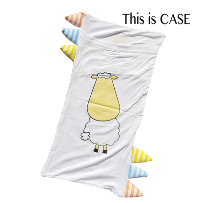 BED-TIME BUDDY™白色抱抱羊安撫抱枕替換套（彩邊）