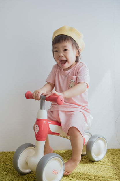 短袖糖果套裝-粉色