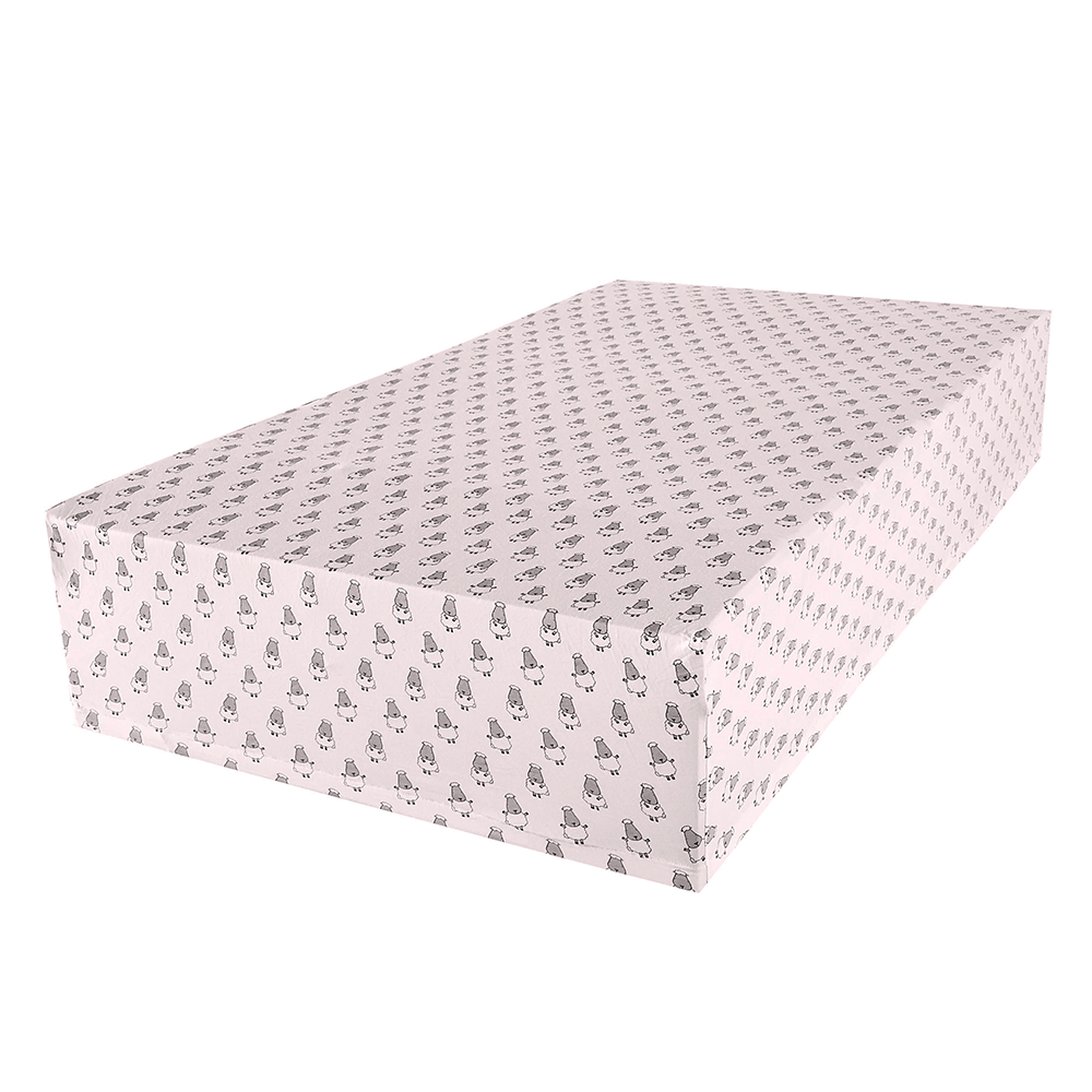 Mattress Sheet 粉色小羊樂園嬰兒床單